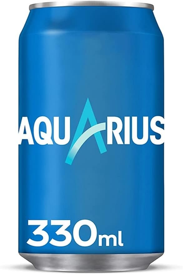 Aquarius Lemon 33 cl, pack of 24 cans