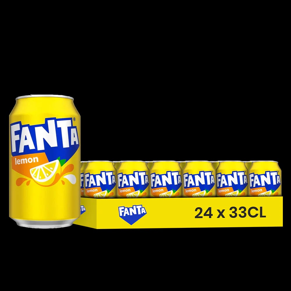 Fanta Lemon 33 cl, pack of 24 cans