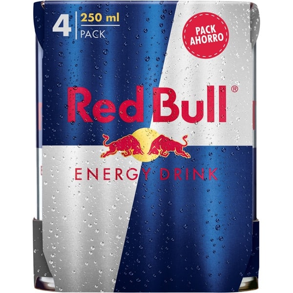 Red Bull Energy Drink 25 cl, pack of 4