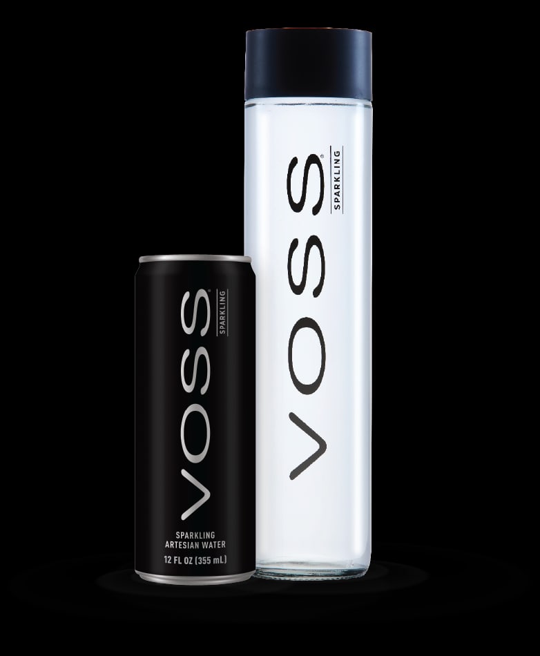 Voss Artesian Sparkling Water Glass Bottle 800ml