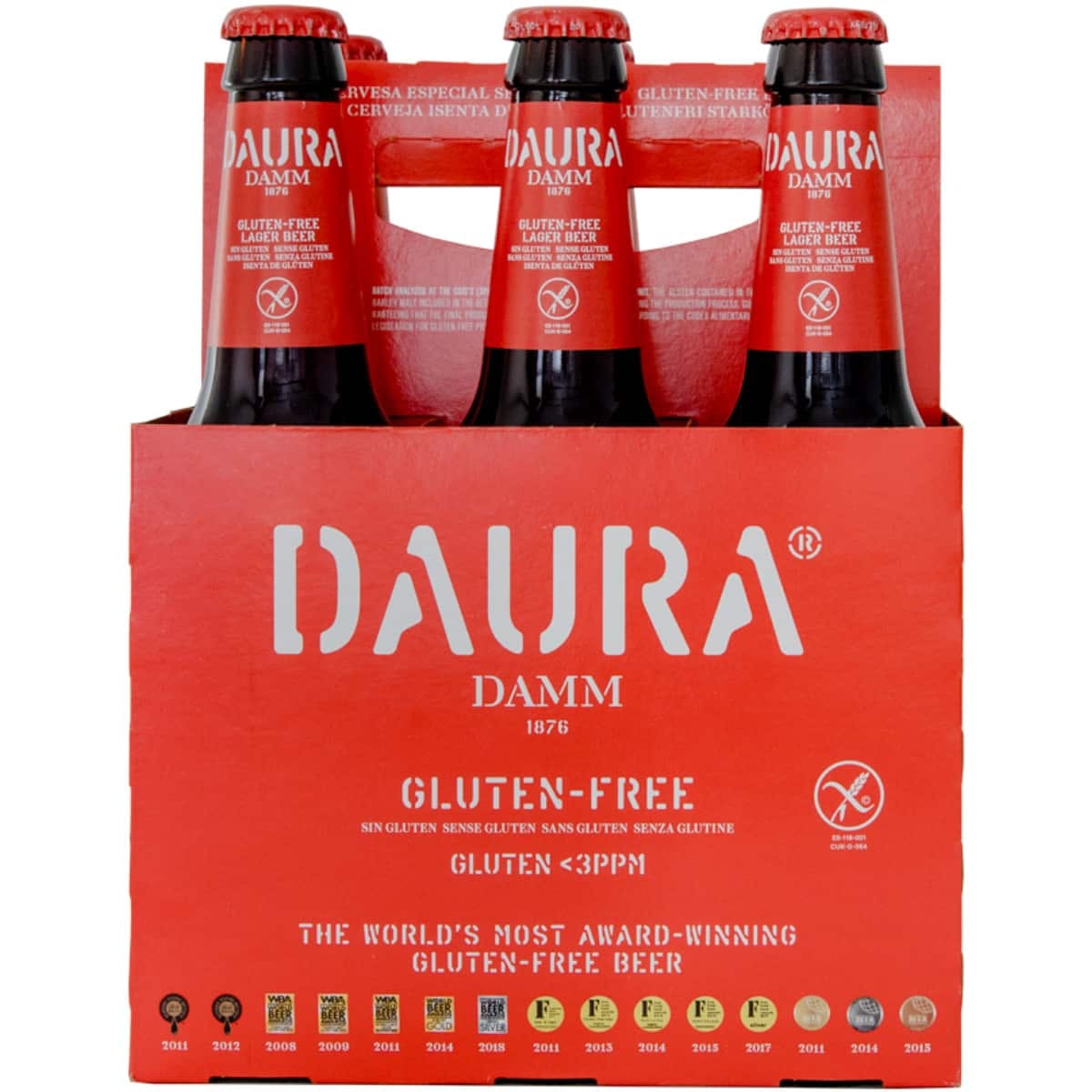Daura Damm Gluten-Free Beer, 6 x 33 cl