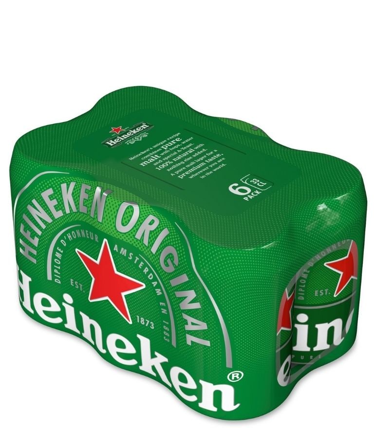 Heineken Lager Beer, 6 x 33 cl