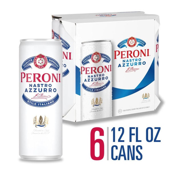 Peroni Nastro Azzurro Beer, 6 x 33 cl
