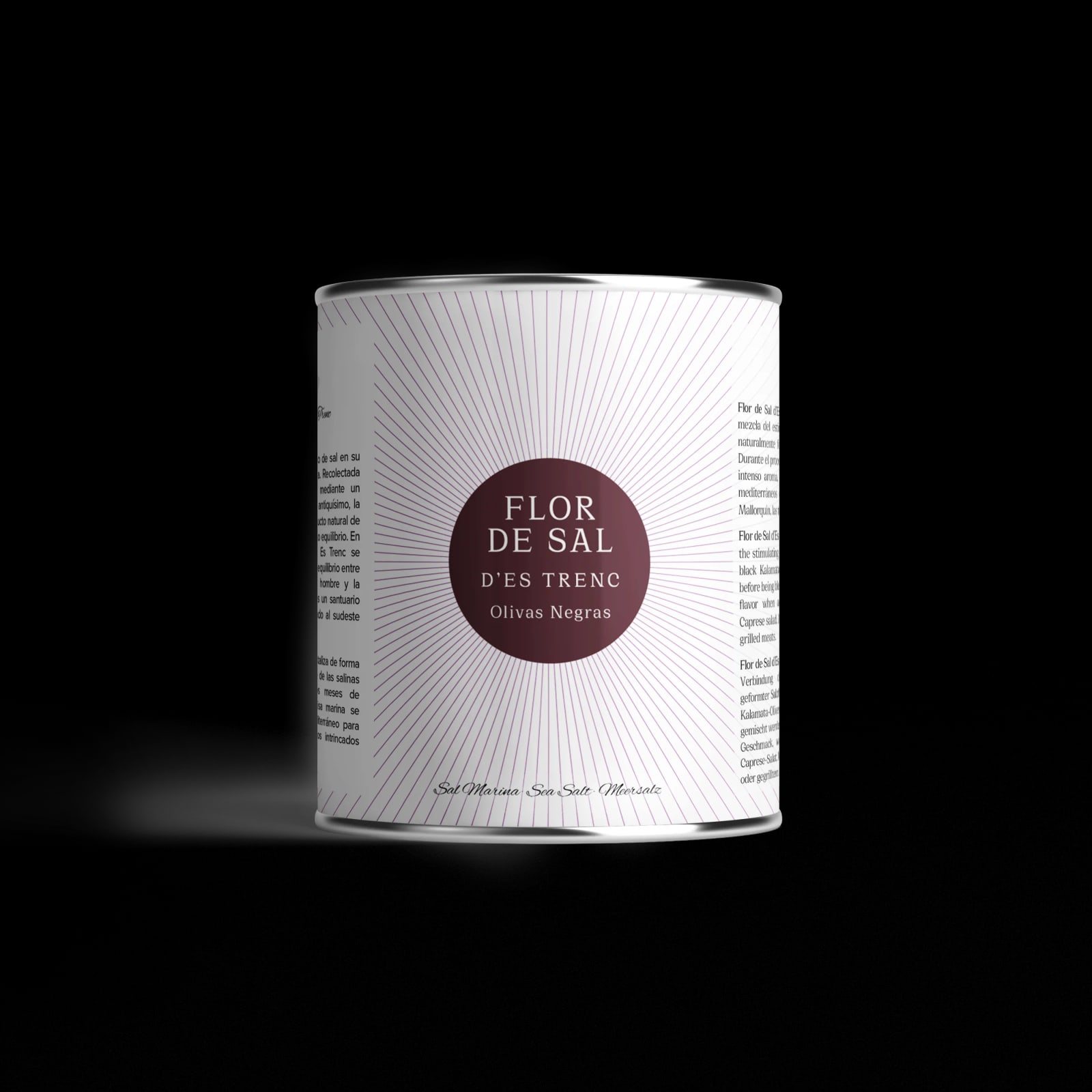 Flor de Sal d'Es Trenc Black Olive 150 g